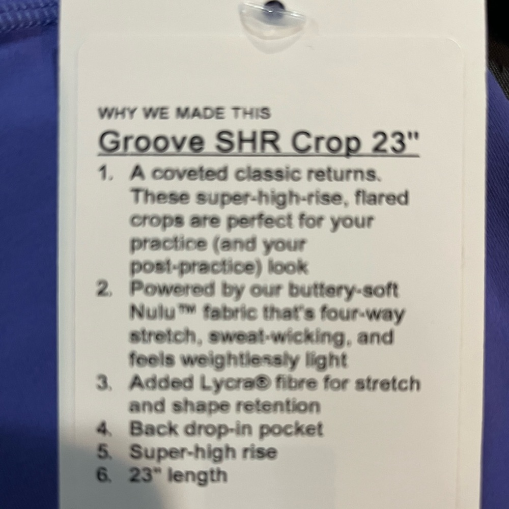 Lululemon Grove Pants 23” size 8 charged indigo - Picture 3 of 7